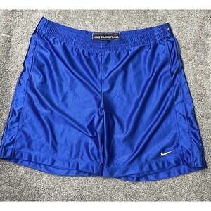 VTG Nike Basketball Shorts Mens Size 42"‎ Dazzle Shiny Baggy Y2K durasheen blue